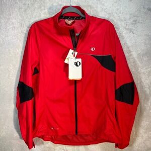 NWT Pearl Izumi Elite Barrier Cycling Jacket Red Women XL Weather Resistant‎